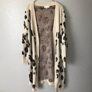 Knox rose cheetah print cardigan
